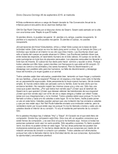 Divino Discurso Domingo 06 de septiembre 2015