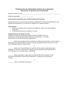 Preferencias de tratamiento (metas de la atención)