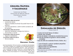 Comida Rápida y Saludable Ensalada de Brecól