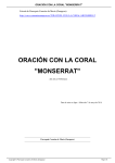 oración con la coral "monserrat"