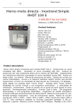 Horno mixto directo - Inoxtrend Simple RHDT 104 E