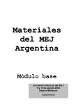 Materiales del MEJ Argentina 2008