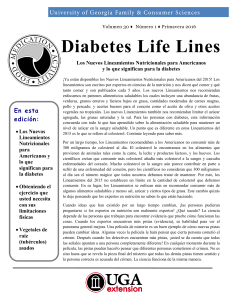 Diabetes Life Lines - College of Family and Consumer Sciences