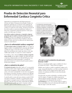 Prueba de Detección Neonatal para Enfermedad Cardíaca