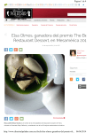 Elsa Olmos, ganadora del premio The Best Restaurant Dessert, en