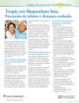 Beta Blocker Therapy: Preventing Heart Attacks and Strokes (Spanish)