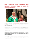 Papa Francisco: Cada bautizado está llamado a ofrecer a Jesús su
