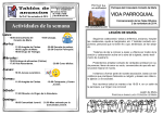 Actividades de la semana - Parroquia del Inmaculado Coraz&oacute;n de