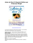 Antes de Decir Si Spanish Edition por H Norman Wright