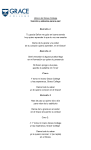 Himno del Grace College “Canción y alabanza para la paz” Estrofa