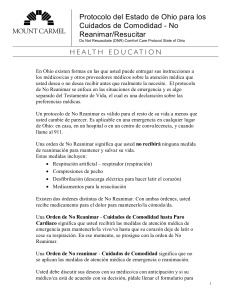 Protocolo del Estado de Ohio para los Cuidados de Comodidad