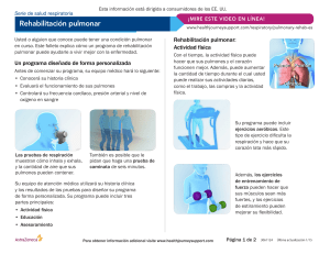 Rehabilitación pulmonar - Health Journey Support