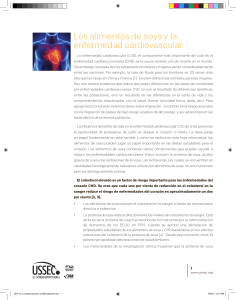 Los alimentos de soya y la enfermedad cardiovascular