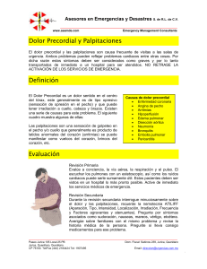 Dolor Precordial y Palpitaciones Definición Evaluación