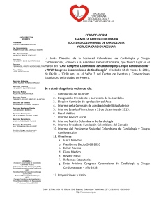 Convocatoria Asamblea General Ordinaria.