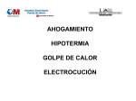 Ahogamiento, Golpe de calor, Hipotermia, electrocucion