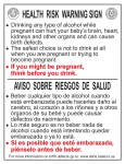 HEALTH RISK WARNING SIGN AVISO SOBRE RIESGOS DE SALUD