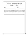 Toolbox HomeConnection Listening Tool
