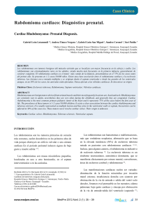 Rabdomioma cardiaco: Diagnóstico prenatal.