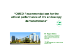 OMED Recommendations for the ethical performance of live