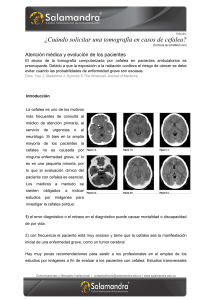 ¿Cuándo solicitar una tomografía en casos de cefalea?