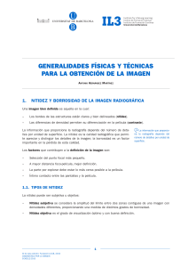 generalidades físicas y técnicas para la obtención de la imagen
