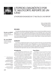Litopedio. diagnóstico por tc muLticorte: reporte de un caso