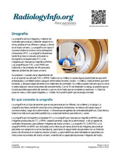 Urografía - RadiologyInfo.org