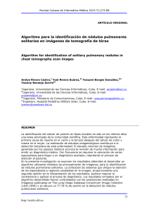 Algoritmo para la identificación de nódulos pulmonares solitarios en