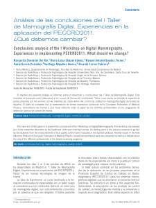 Análisis de las conclusiones del I Taller de Mamografía Digital
