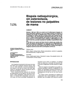 Biopsia radioquir&uacute;rgica, sin estereotaxia, de lesiones no
