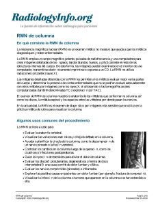 RMN de columna - Radiology Alliance