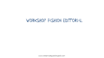 WORKSHOP FASHION EDITORIAL