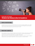 TÉCNICO EN PRODUCCIÓN FOTOGRÁFICA