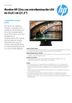 Monitor HP 22vx con retroiluminación LED de 54,61 cm