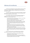 Informe de incidencia - Comarca del Matarraña/Matarranya
