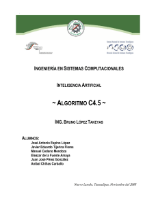 algoritmo c4.5 - Instituto Tecnológico de Nuevo Laredo