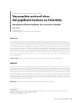 Vacunación contra el virus del papiloma humano en Colombia