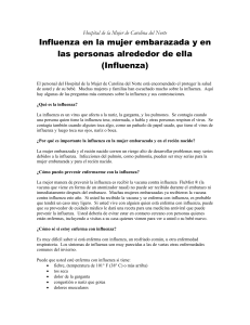 Influenza en la mujer embarazada y en las personas alrededor de ella