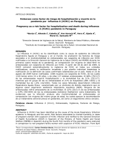 Embarazo como factor de riesgo de hospitalización y muerte en la