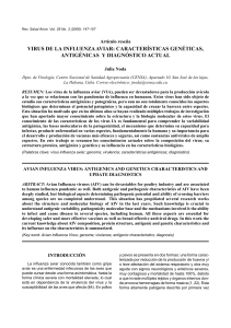 virus de la influenza aviar: características genéticas