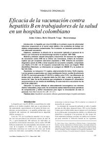 Eficacia de la vacunación contra hepatitis Β en trabajadores de la