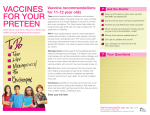 VACCINES FOR YOUR PRETEEN