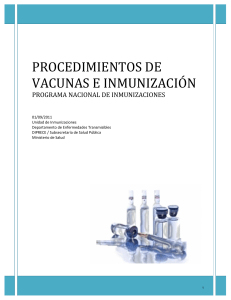 procedimientos de vacunas e inmunización