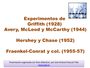 EXPERIENCIAS SOBRE EL MATERIAL GENÉTICO