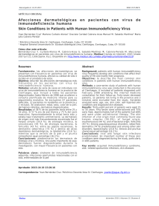 Afecciones dermatol&oacute;gicas en pacientes con virus de