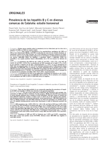 ORIGINALES Prevalencia de las hepatitis B y C en