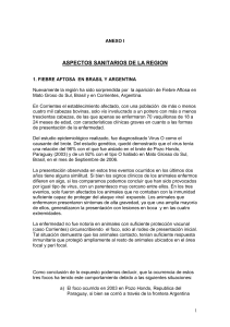 Aspectos sanitarios de la región