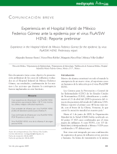 Experiencia en el Hospital Infantil de México Federico Gómez ante