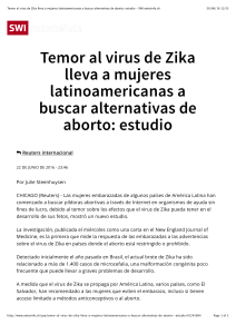 Temor al virus de Zika lleva a mujeres latinoamericanas a buscar